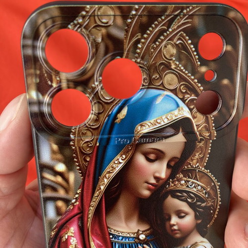 iPhone 17 Pro Max silicone case with Theotokos and Infant Jesus design new