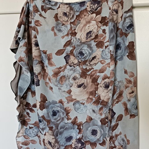 Vintage floral wrap skirt and top set, size M/L