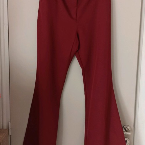 Burgundy suit new with oversized jacket and flared pants size M