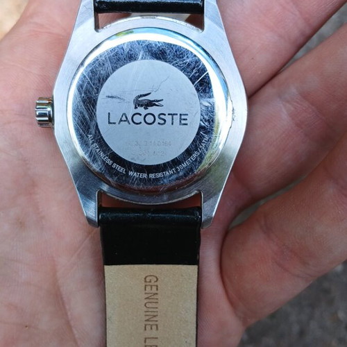 Lacoste wristwatch used, silver color, Miyota movement