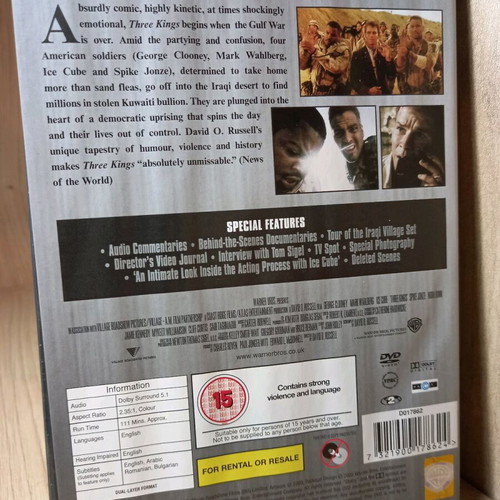 Three Kings DVD like new with English subtitles