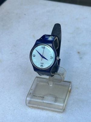 Swatch Fly By Night Loomi GN911 blue watch used, functional