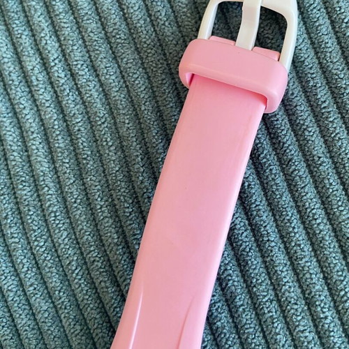 Casio LW 203 women's watch, pink and grey rubber strap