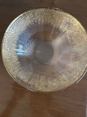 Kosta Boda glass bowl gold like new