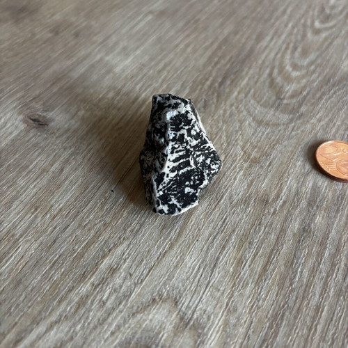 Zebra Stone natural rock with black and white geometric patterns