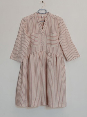 QS by S.Oliver cotton dress, size Large, beige and brown