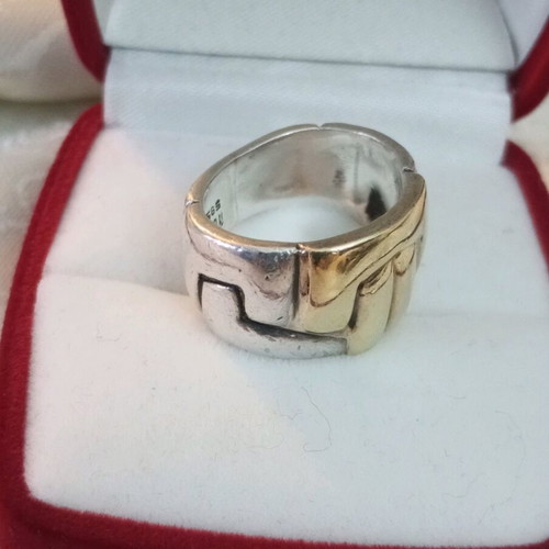 Silver-gold ring used 1000 silver and 585 gold No.54