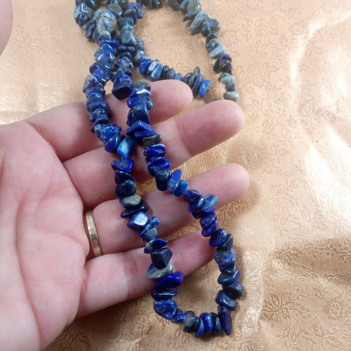 Lapis Lazuli natural necklace semi-precious stone made to order