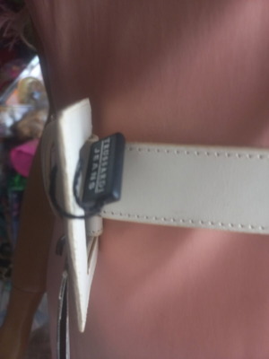 Trussardi Jeans women's leather belt new, beige, size 75