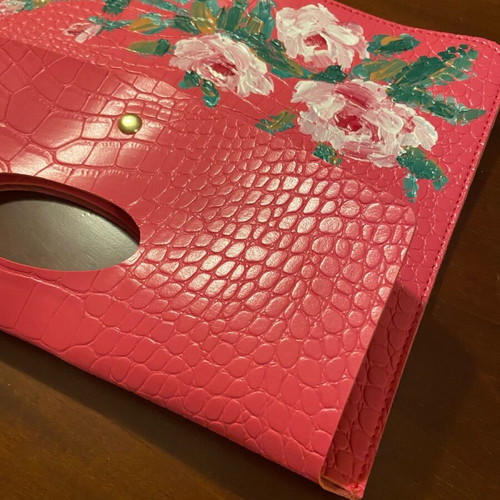 Fuchsia bag hand-painted new for all occasions