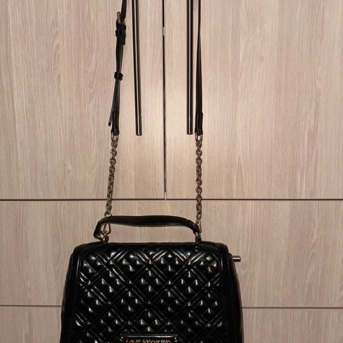 Love Moschino shoulder bag used, black with pouch