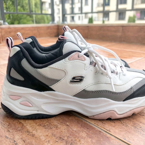 Skechers sneakers size 39-40, like new, white and pink