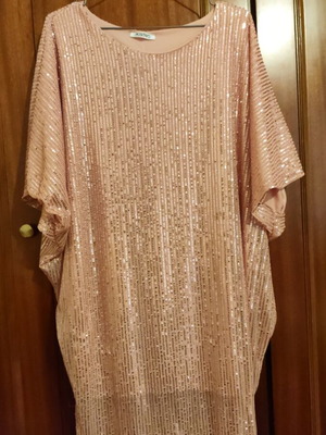 Sequin dress pink new, one size