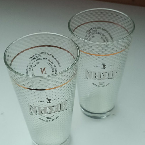 Nisos beer glasses pack of 2, new