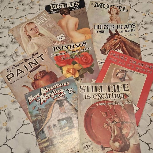 Vintage Walter T. Foster Painting Books Collection of 8, like new