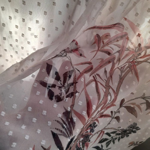 Kyara blouse used, size L, beige with ruffles
