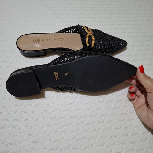 Envie Shoes mules size 38 new, black with leather insole