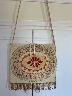 Vintage embroidered handmade bag, like new, 100 years old