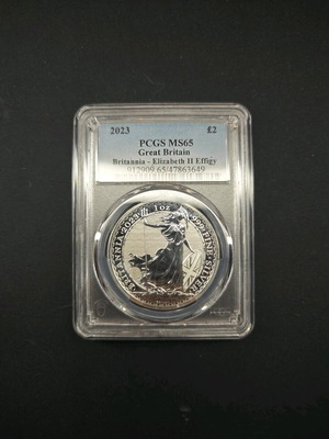 Silver Britannia 2023 coin new with Elizabeth II portrait