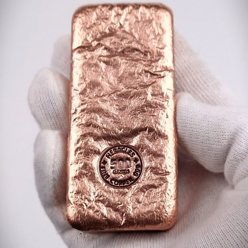 Επενδυτική Μπάρα Χαλκού 500g .999 Fine Copper HERACLES Καινούργιο Με Πιστοποίηση