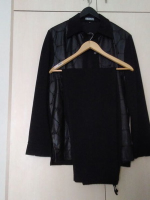 Perla women's set with jacket shirt and pants 1997, new, black