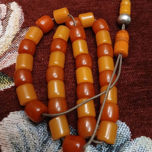 Mastic Worry Beads used with silver elements