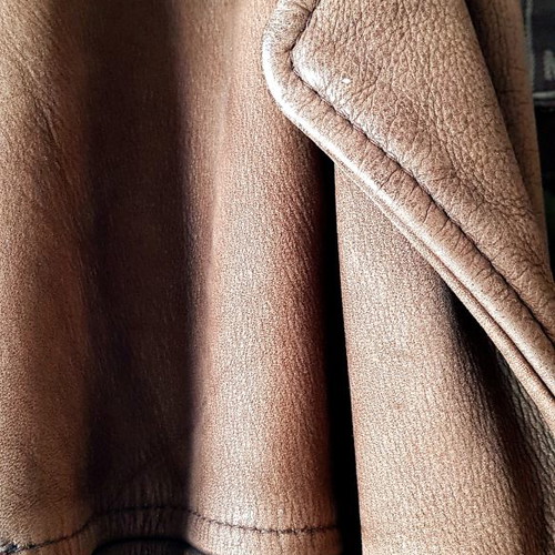 Marco' Polo leather jacket used, brown, size Large