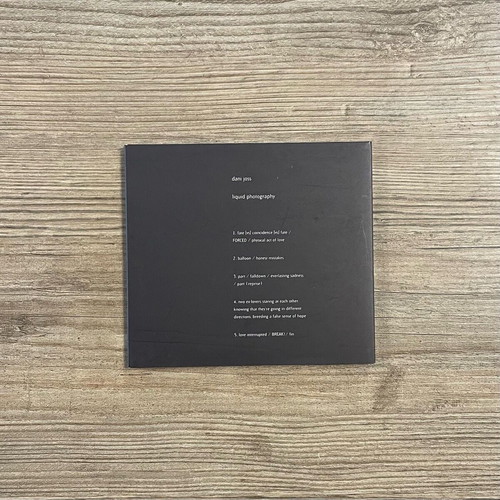 Dani Joss Liquid Photography CD like new, minimal electronica