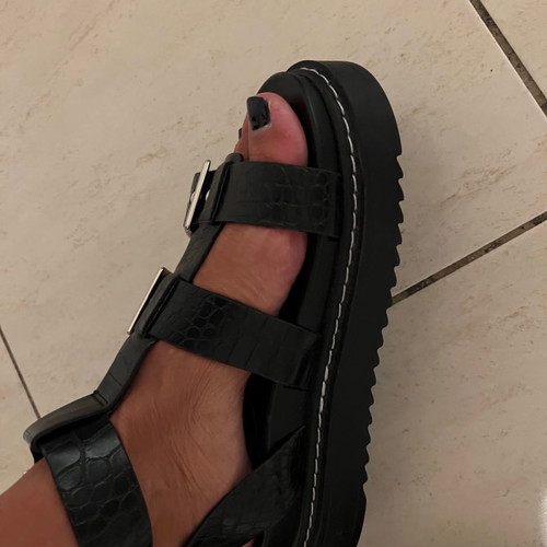Bershka sandals used, size 38, black
