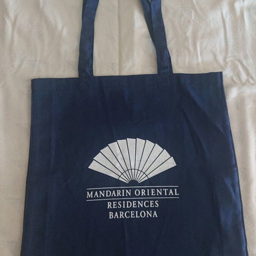 Cotton shoulder bag new, blue for shopping or beach