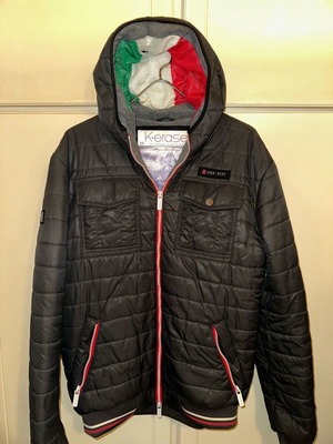 Jacket used for teens, gray multicolor, size XL