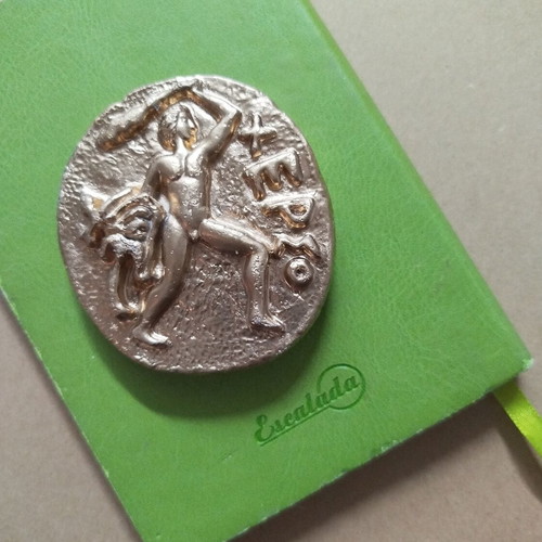 Handmade decorative paperweight "ΧΕΡΣΟ" with mythological Heracles theme