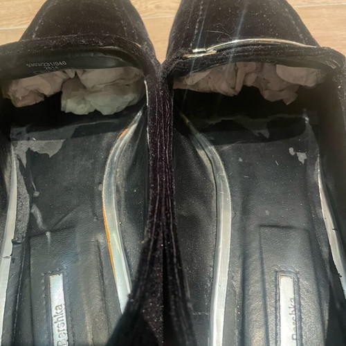 Loafers Bershka used, velvet blue and black, size 39, 2 pairs