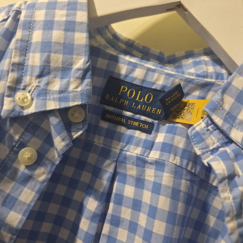 Polo Ralph Lauren boys' shirt size 6 like new, white and blue