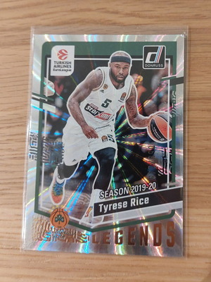 Panini Donruss Euroleague 2023-2024 Tyrese Rice Holo Laser card like new /149