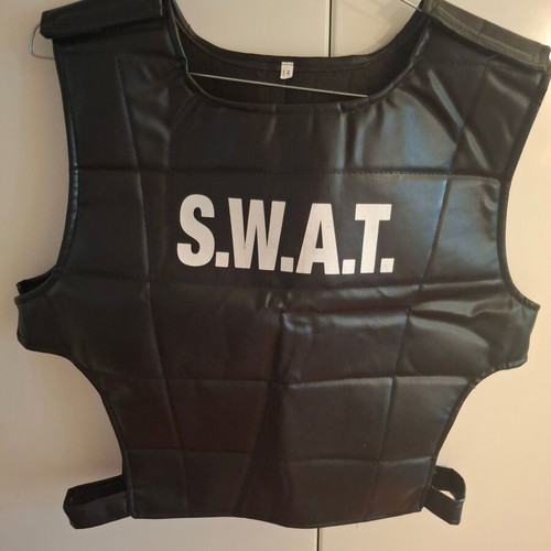 Police vest carnival costume like new, size 12 years