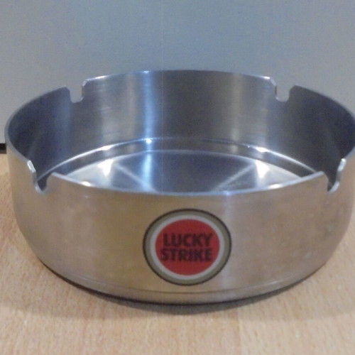 Lucky Strike Cigarettes Promotional Metal Ashtray Like New