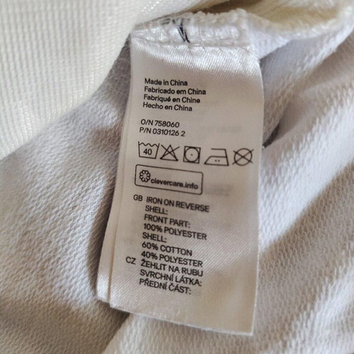 H&M sweatshirt for girl 5-6 years used, white and black, 110-116 cm