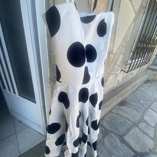 Polka Dot Dress size L new, black and white