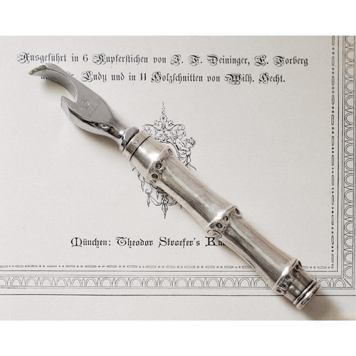 Collectible bottle opener with 925 silver handle used