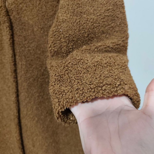 Teddy Hallhuber coat like new, brown, size L XL