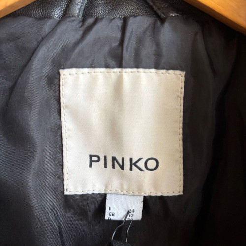 Pinko Leather Jacket like new, 100% Genuine Nappa Leather Black