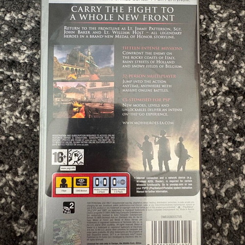 PSP game Medal of Honor Heroes like new
