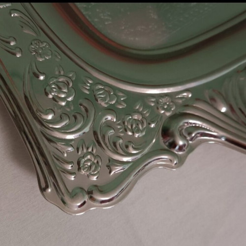 Vintage serving tray used with carved handles Twin Bird