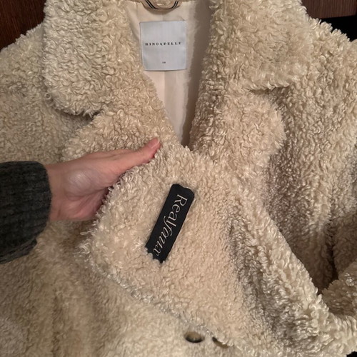 Rino & Pelle teddy coat like new, beige, size M