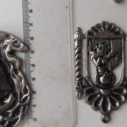 Religious relics collection like new, 4 metal embossed icons