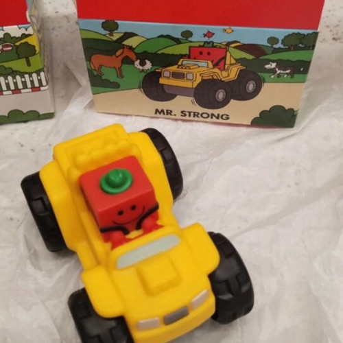 McDonald's MrMen Little Miss toy set of 4 new with boxes and stickers