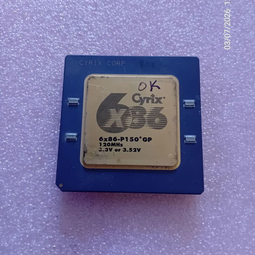 Cyrix 6x86-P150+GP CPU 120MHz like new, Socket 7 SPGA296