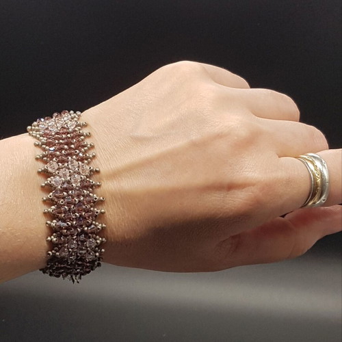 Handmade bracelet woven with TOHO glass beads new