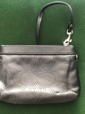 Coach small women's wristlet bag like new, black